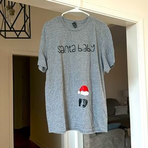 Maternity Santa Baby Announcement shirt